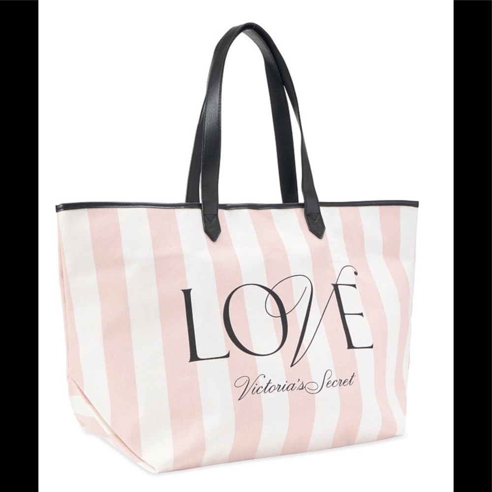 Victoria’s Secret Love Stripe Weekender Tote Bag NWT